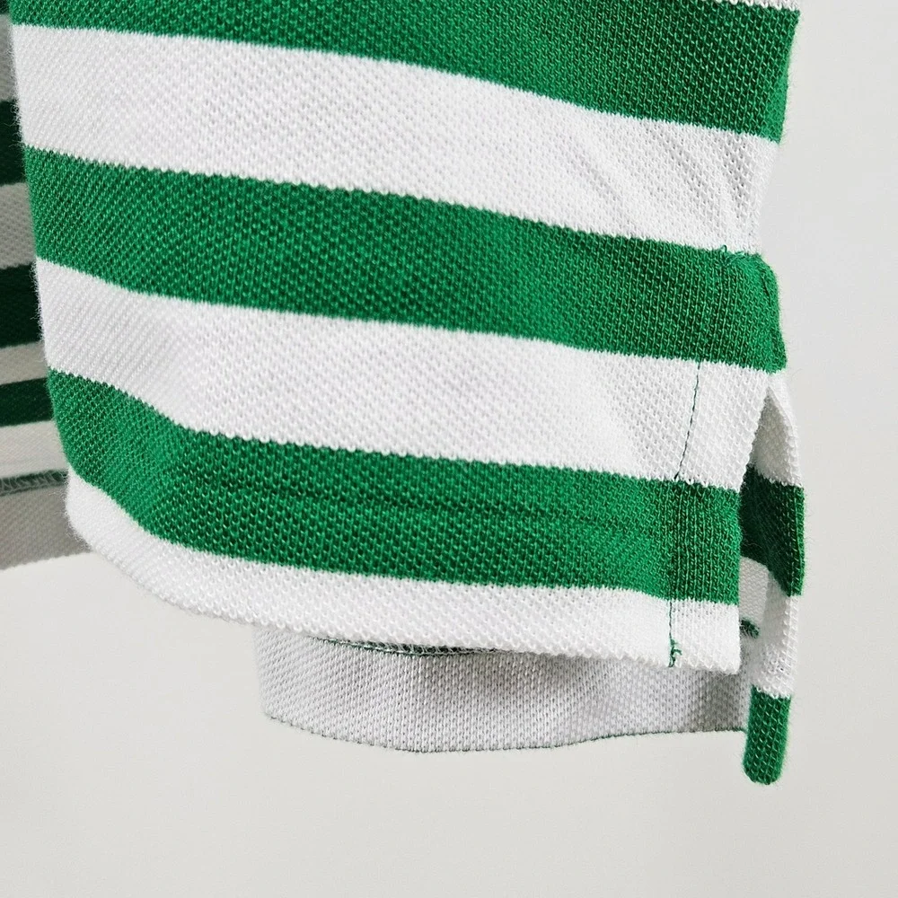 Polo Ralph Lauren Polo Shirt Kids Size L 14-16 Green White Striped